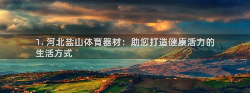 ZL尊龙凯时平台：1. 河北盐山体育器材：助您打造健
