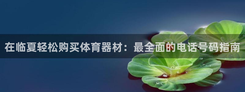 z6尊龙凯时旗舰厅：在临夏轻松购买体育器材：最全面的