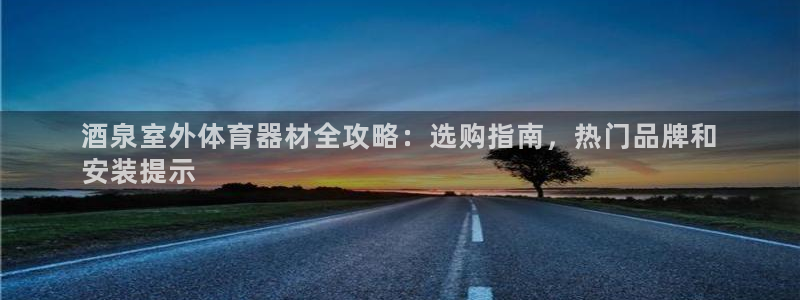 尊龙网站登录：酒泉室外体育器材全攻略：选购指南，热门