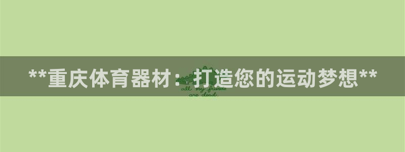尊龙凯时论坛：**重庆体育器材：打造您的运动梦想**