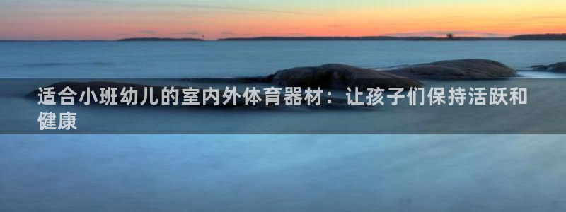 尊龙实业 吴友良：适合小班幼儿的室内外体育器材：让孩