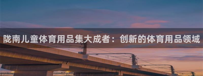 尊龙app注册官网：陇南儿童体育用品集大成者：创新的体育用品